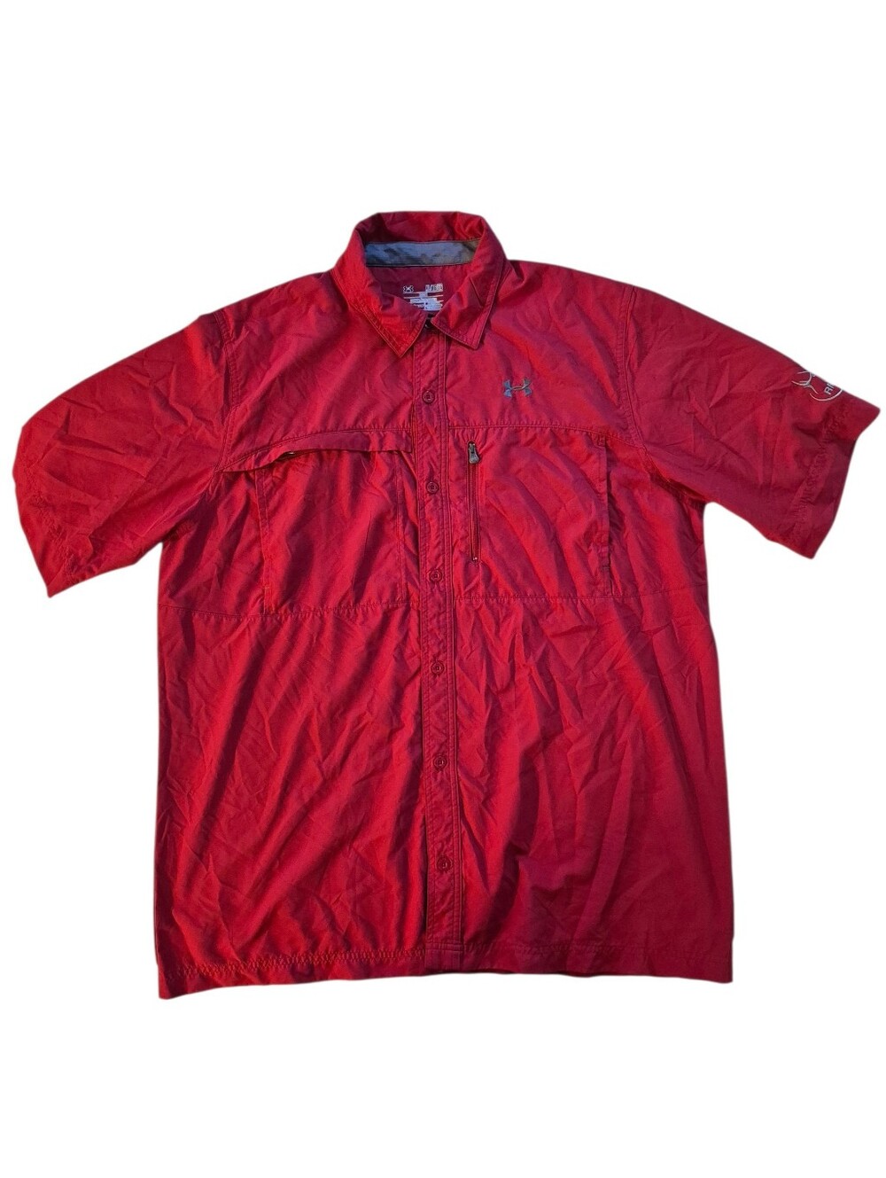 Under Armour Red Short-Sleeve Shirt Jacket
